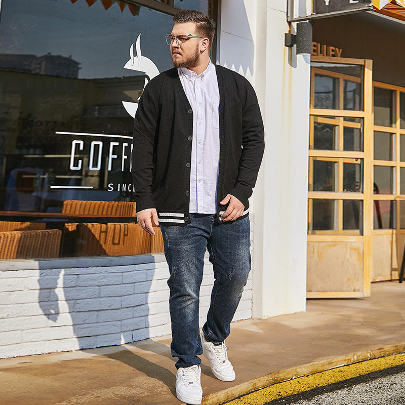 Casual Loose Fit Men's Jacket in Large Sizes