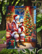 Westie and Santa Claus Garden Flag