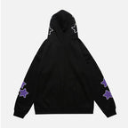 Harajuku Y2K Star Letters Hooded Zip-Up Sweatshirt | Streetwear