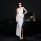 Wedding Car Model Long Camisole Gown Dress