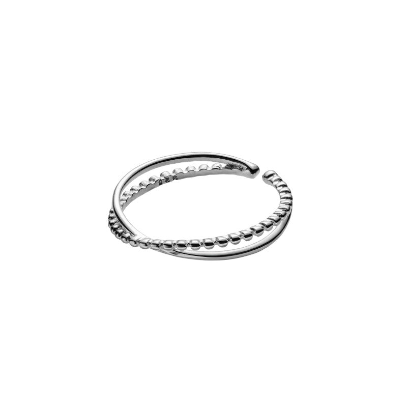 Cross Double Line Ring for Women
