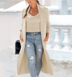 Knitted Loose Sweater Vest Trench Coat Cardigan