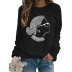 Justice Monogram Print Crew Neck Long Sleeve Sweatshirt | Streetwear