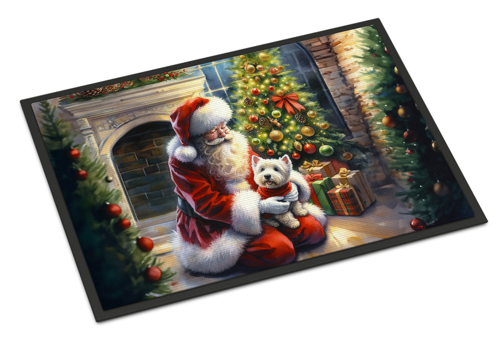Westie and Santa Claus Doormat