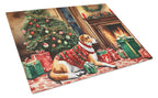 American Foxhound Cozy Christmas Glass Cutting Board