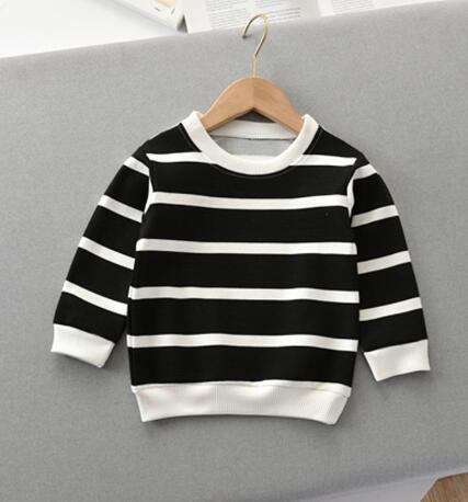 Striped Long-Sleeved Pullover T-Shirt for Kids