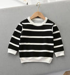 Striped Long-Sleeved Pullover T-Shirt for Kids