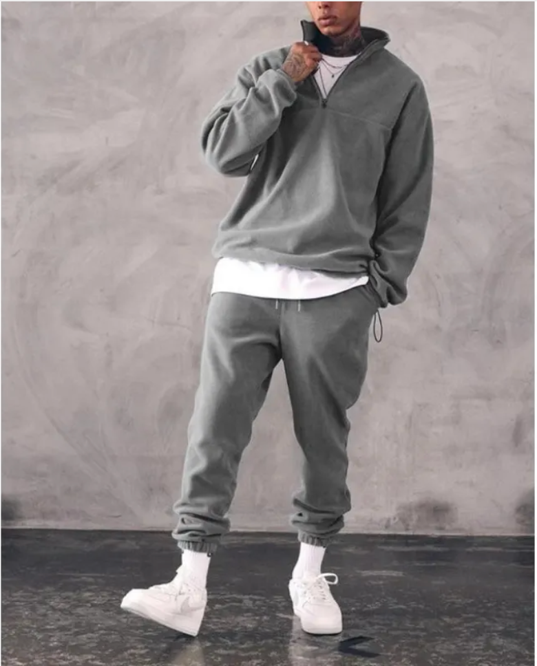 Men's Casual Stand Collar Pullover Suit | Streetwear