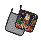 Shiba Inu Christmas Pair of Pot Holders