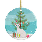 Sphynx Cat Christmas Ceramic Ornament