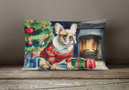 French Bulldog Cozy Christmas Throw Pillow
