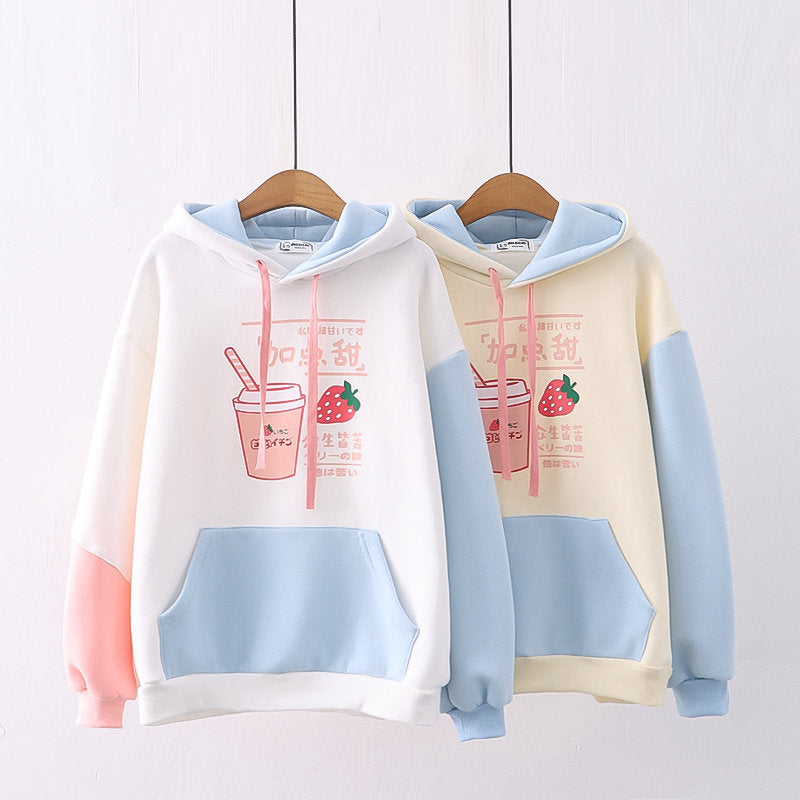 Hooded Velvet Warm Sweater for Girls