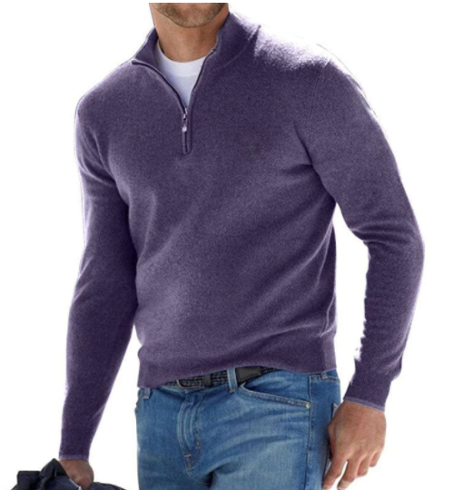Basics™ Men's Cashmere Zip Sweater (Single Item)