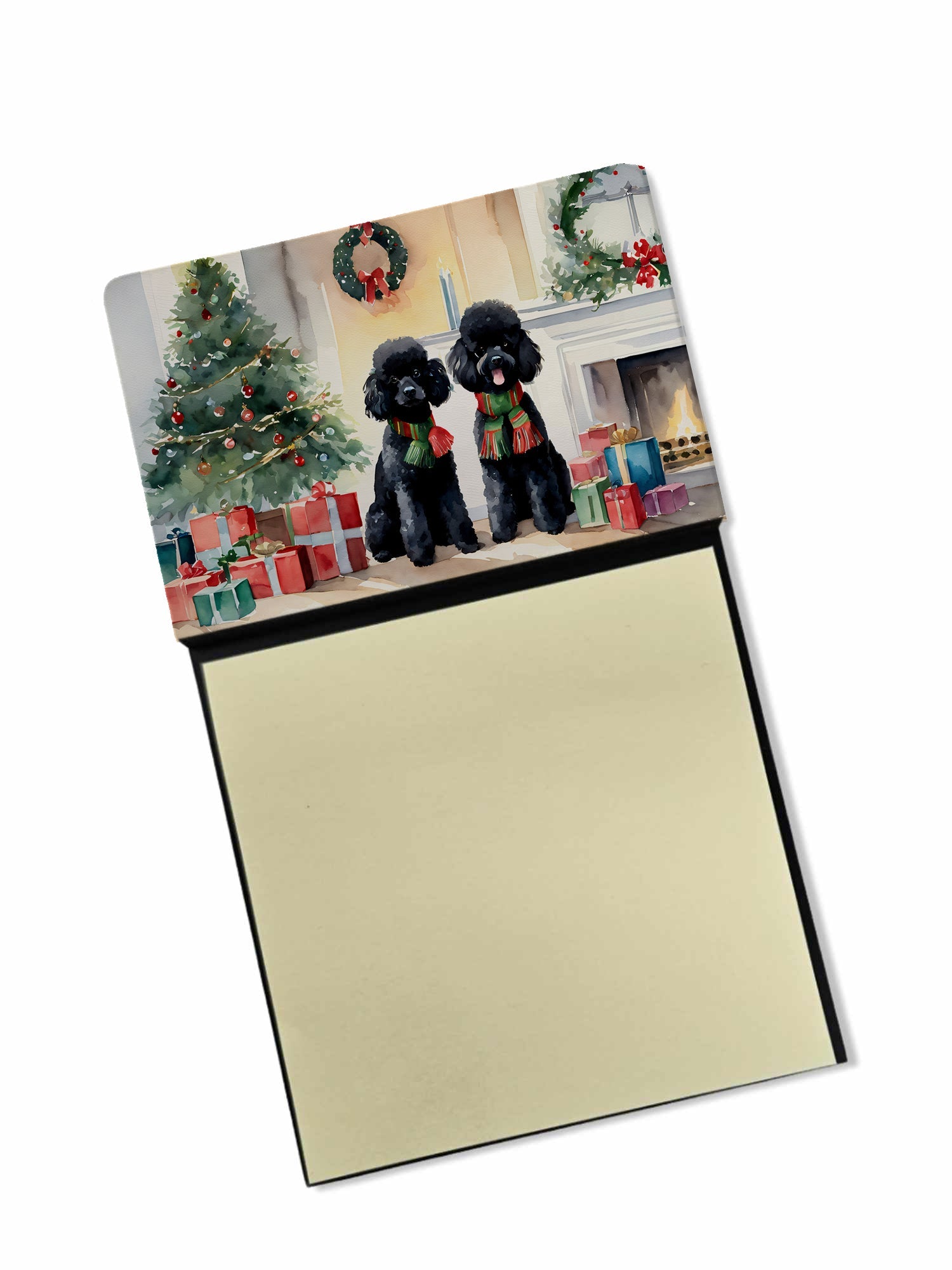 Poodle Cozy Christmas Sticky Note Holder