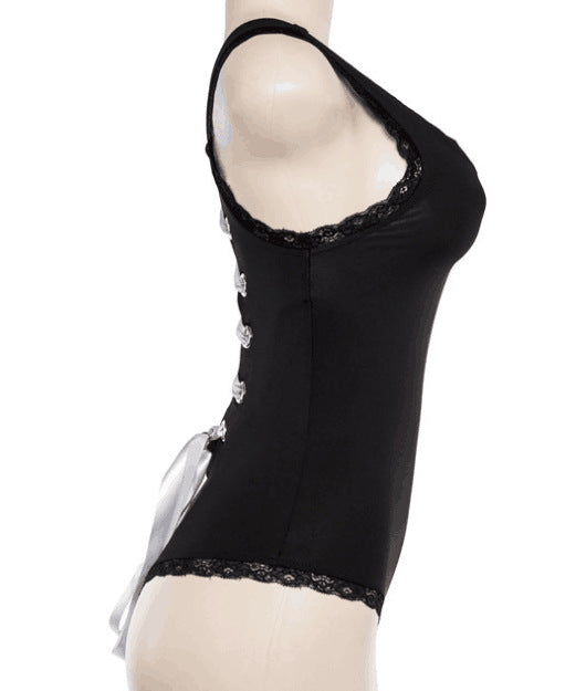 Knot Sexy Lace Patchwork One-Piece Swimsuit