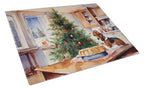 Basset Hound Christmas Cookies Glass Cutting Board