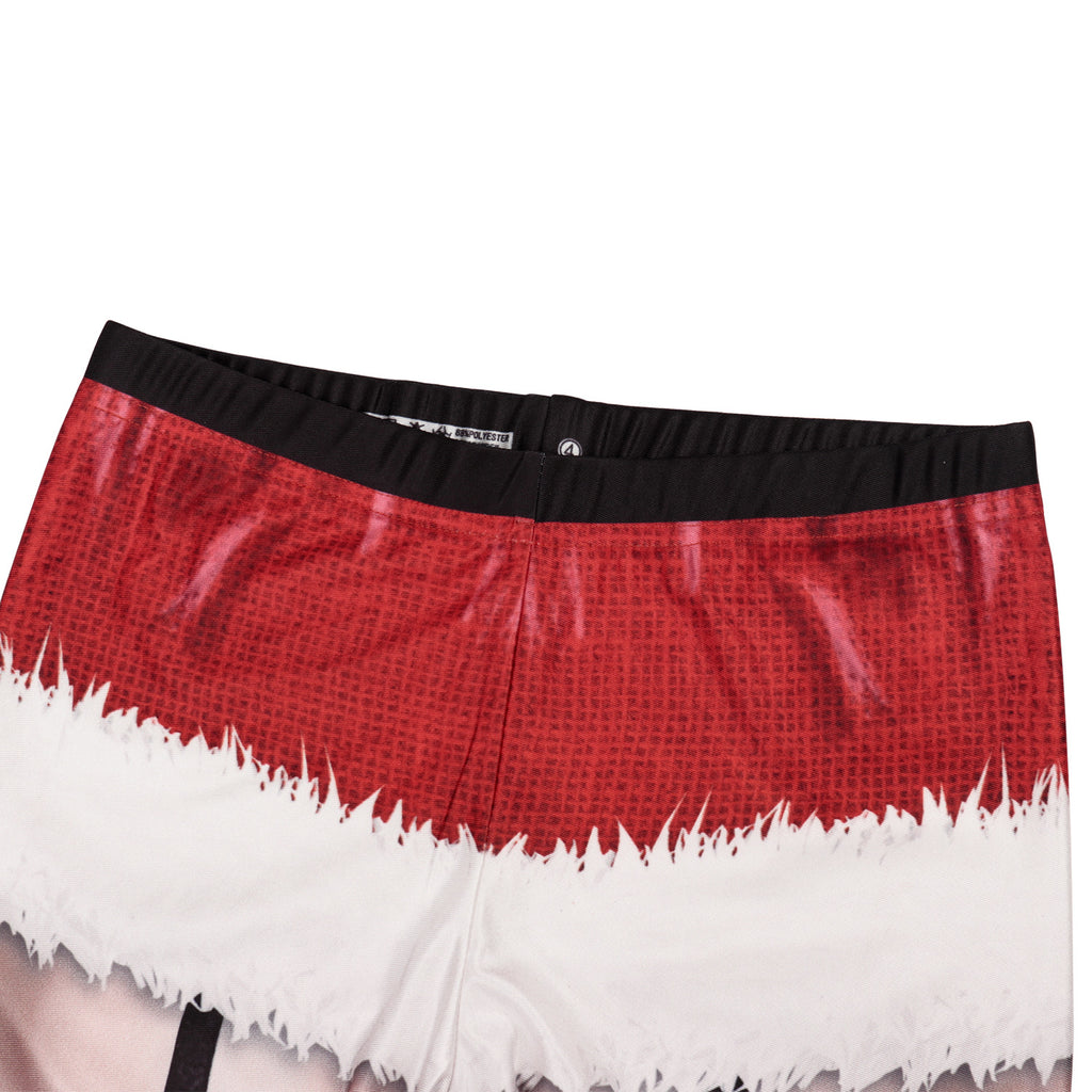 Digital Print Slim-Fit Leggings for Christmas Party