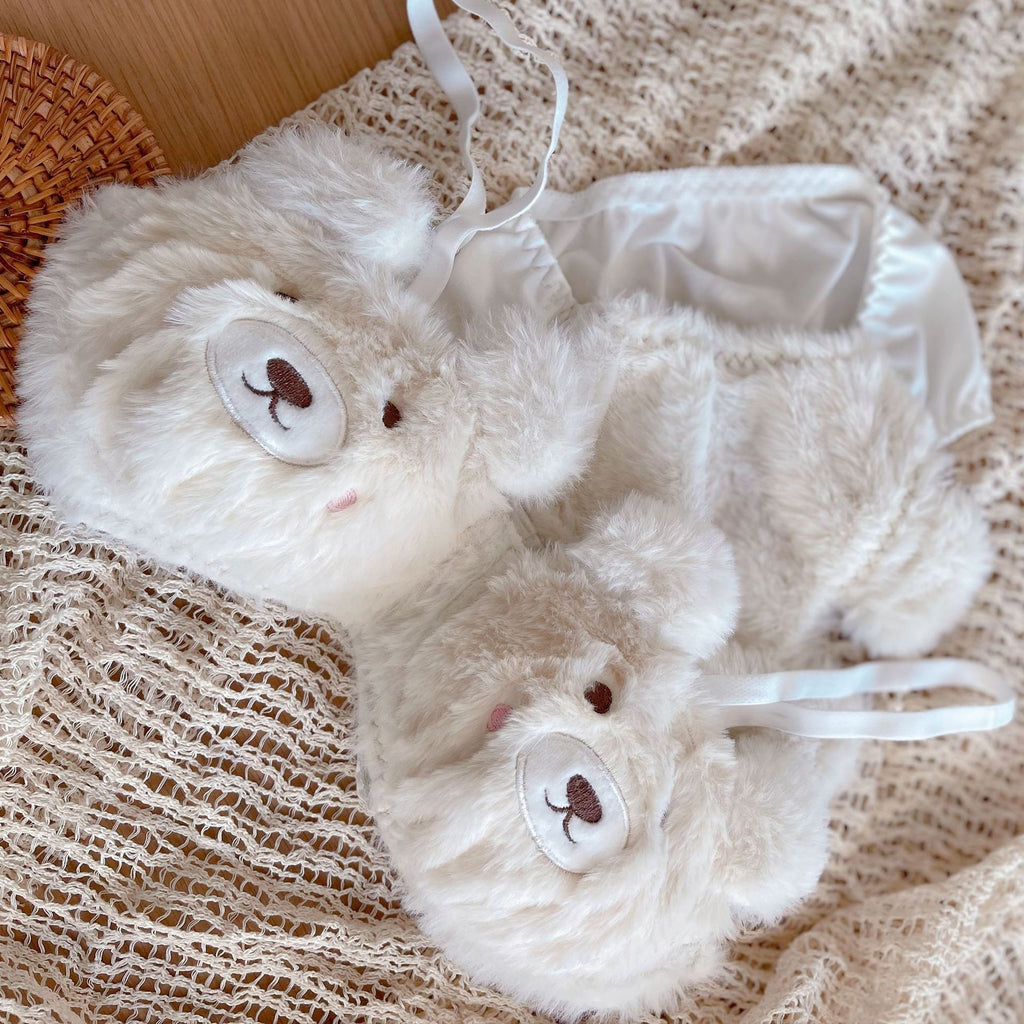 Cute Bear Plush Wireless Underwear Set