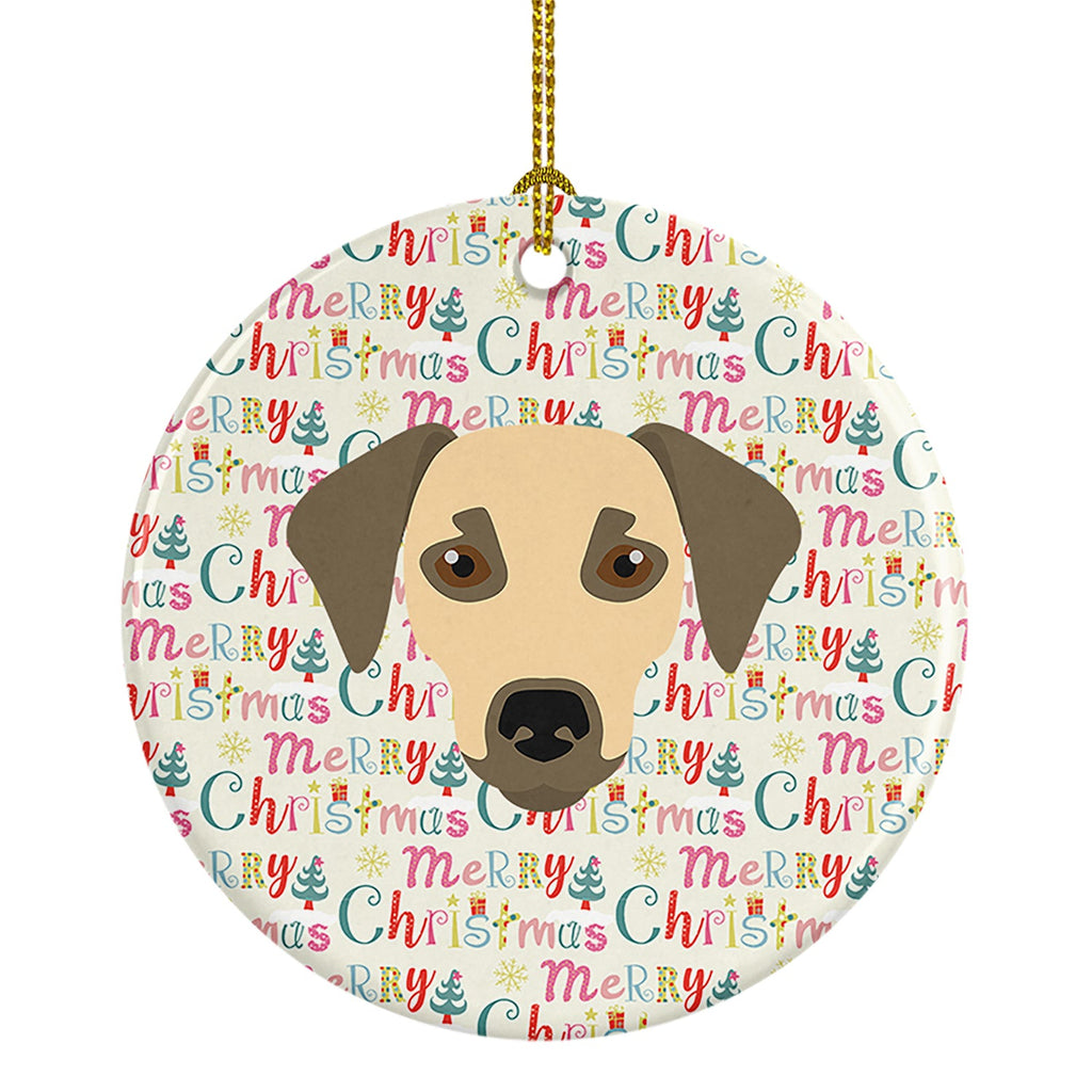 Sato Dog Merry Christmas Ceramic Ornament
