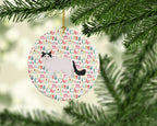 Ragamuffin #1 Cat Christmas Ceramic Ornament