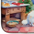 Japanese Spitz Christmas Cookies Dish Drying Mat
