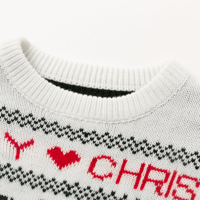 Plus Size Christmas Heart Reindeer Sweater for Women