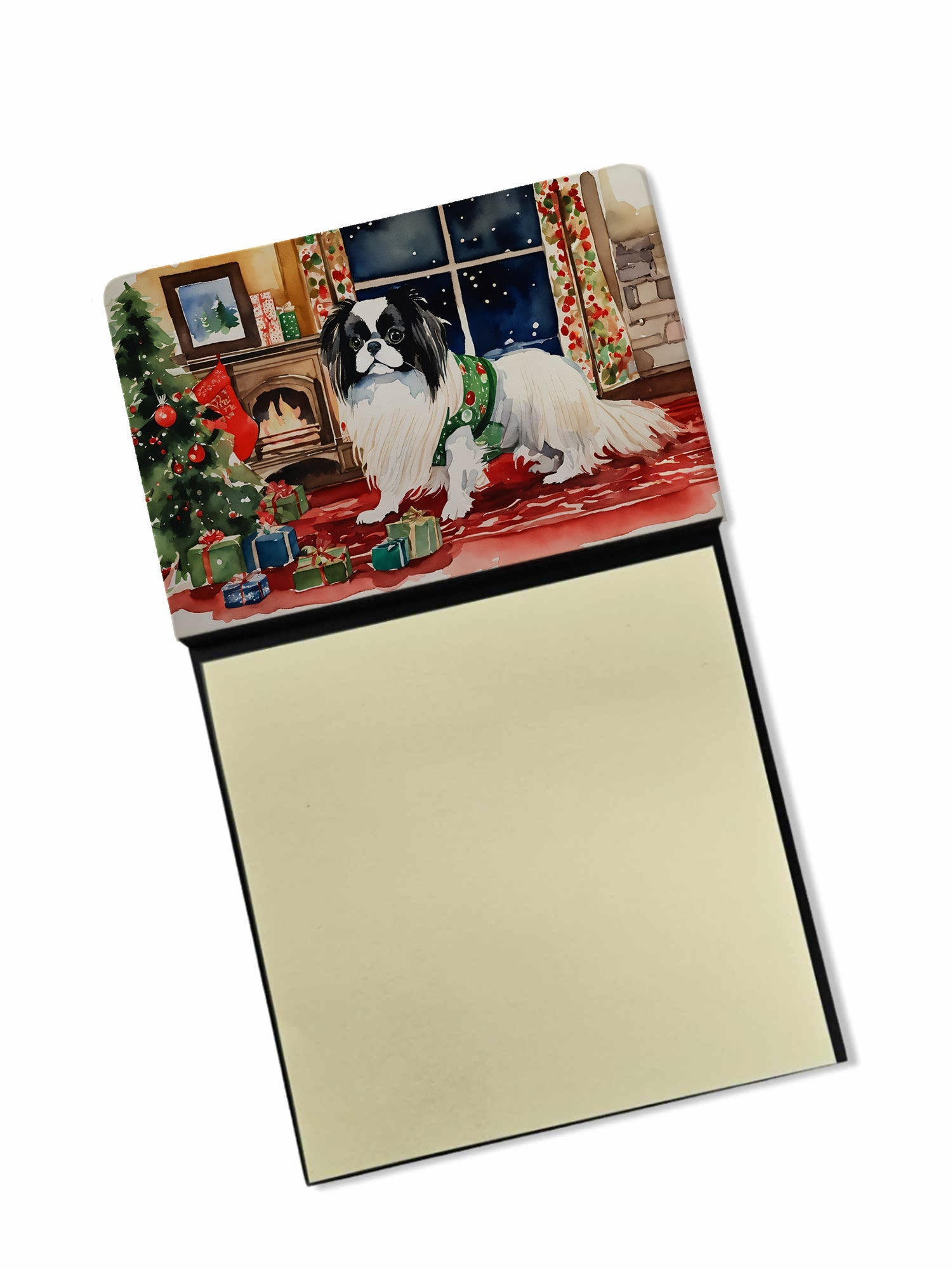 Japanese Chin Cozy Christmas Sticky Note Holder