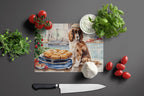 Cocker Spaniel Christmas Cookies Glass Cutting Board