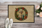 Poodle Christmas Flowers Doormat