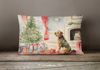 Airedale Terrier Christmas Throw Pillow