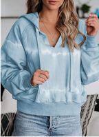 Casual Gradient Tie-Dye Hooded Sweater for All