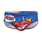 Men's Pop-Art Lips Print Swim Briefs