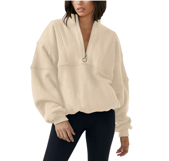 New Women's Half-Zip Sports Sweater for Autumn/Winter