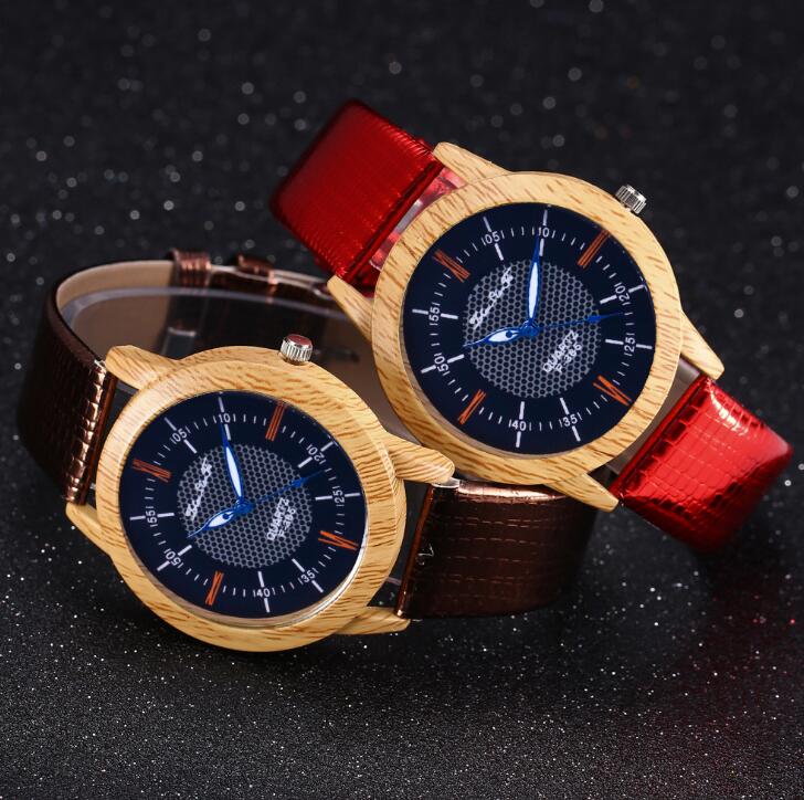 Men's Christmas Gift: Creative Leather Wood Watch
