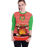 3D Digital Printed Women's Christmas Pullover Sweatshirt | Streetwear