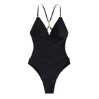 2024 New Women's V-Neck Slimming One-Piece Swimsuit