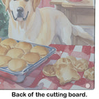 Labrador Retriever Christmas Cookies Glass Cutting Board
