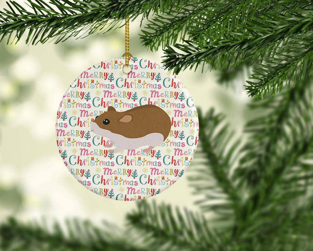 Chinese Hamster Christmas Ceramic Ornament