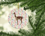 Vicugna or Vicuna Christmas Ceramic Ornament