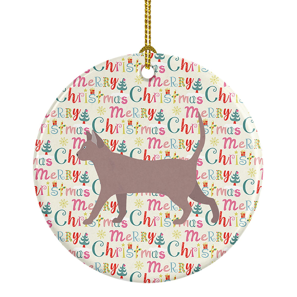 Thai Lilac #2 Cat Christmas Ceramic Ornament