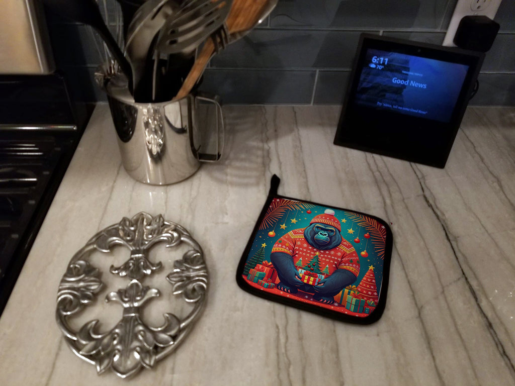 Gorilla Christmas Pair of Pot Holders