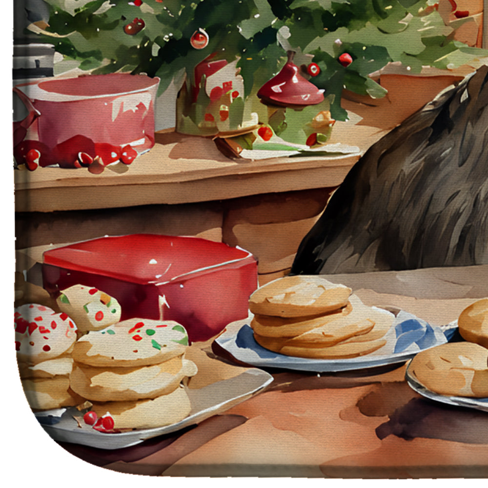 Irish Wolfhound Christmas Cookies Dish Drying Mat