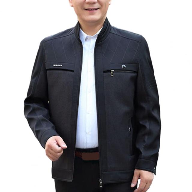 Men's Thick Plush Velvet Jacket with Stand Collar