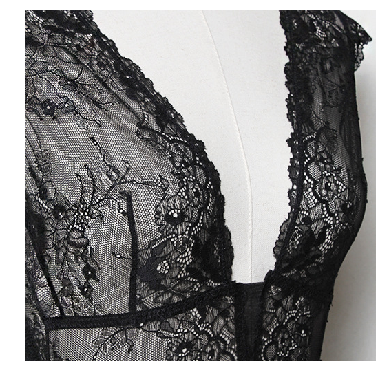 Lingerie Set with Lace Bodysuit and Accessories