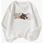 Printed Loose Casual Sweater for Men and Women