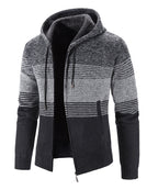 Thick Hooded Fleece Cardigan Sweater