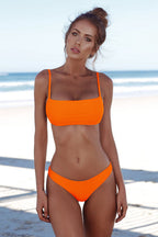 Colorful Bikini Set with Backless Design (Swimwear)