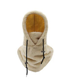Sherpa Ski Hat with Windproof Neck Warmer (One Piece) | Embroidered Cap