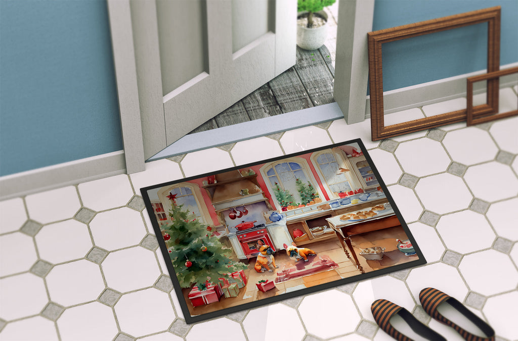 French Bulldog Christmas Cookies Doormat