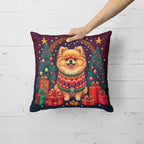 Pomeranian Christmas Throw Pillow